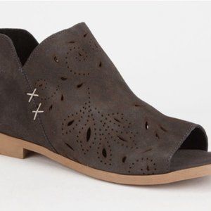 Coolway Nelia suede Peep toe ankle boot